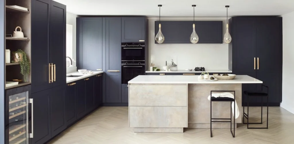 blue kitchen with dark cabinets blue kitchen with dark cabinets