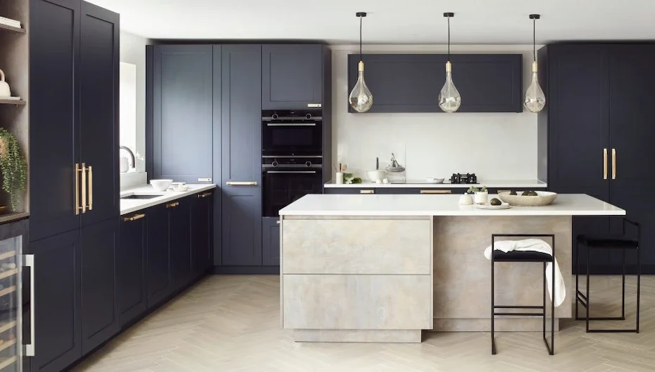 blue kitchen with dark cabinets blue kitchen with dark cabinets