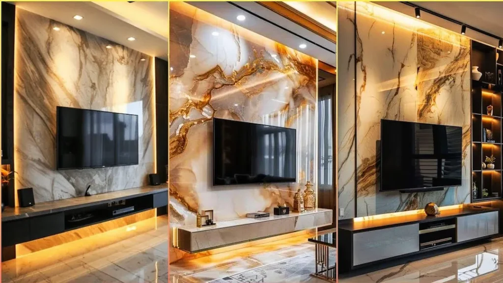 Modern TV Wall Tiles Design Modern TV Wall Tiles Design