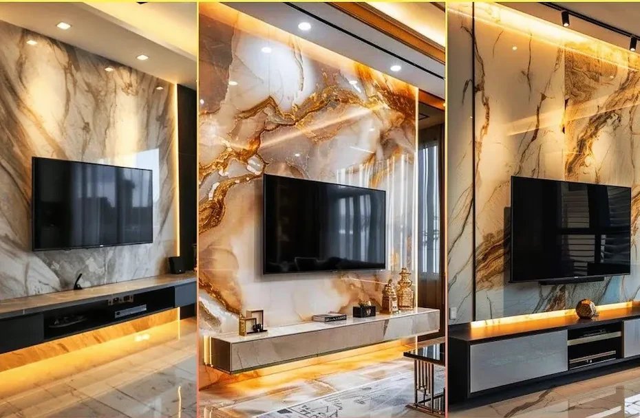 Modern TV Wall Tiles Design Modern TV Wall Tiles Design